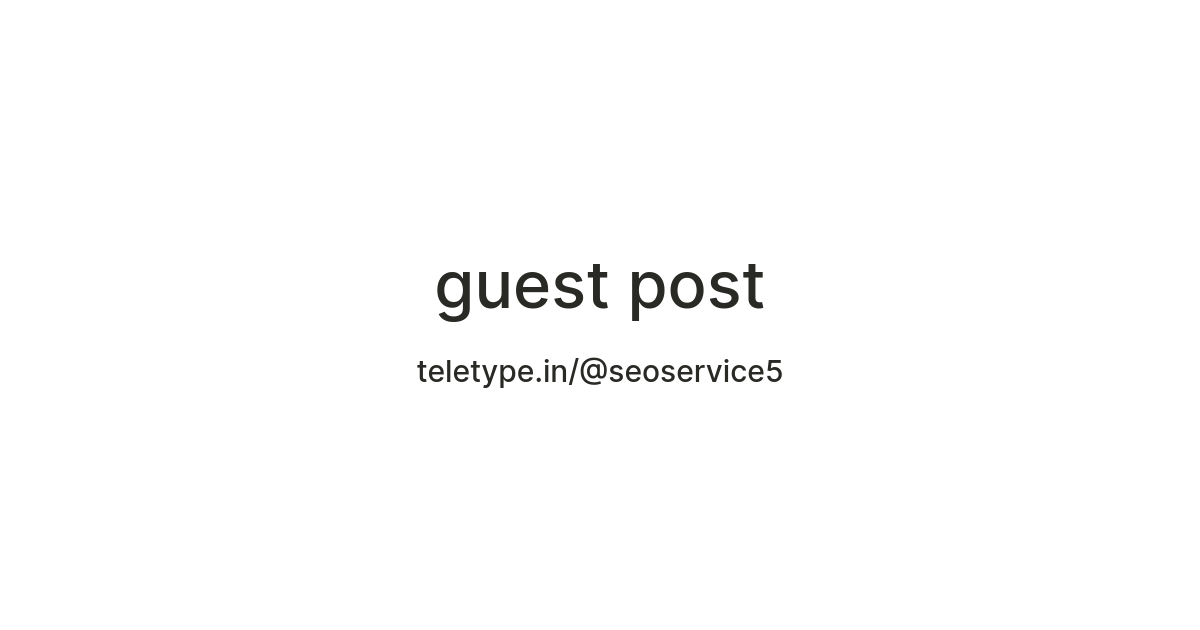 guest post — Teletype