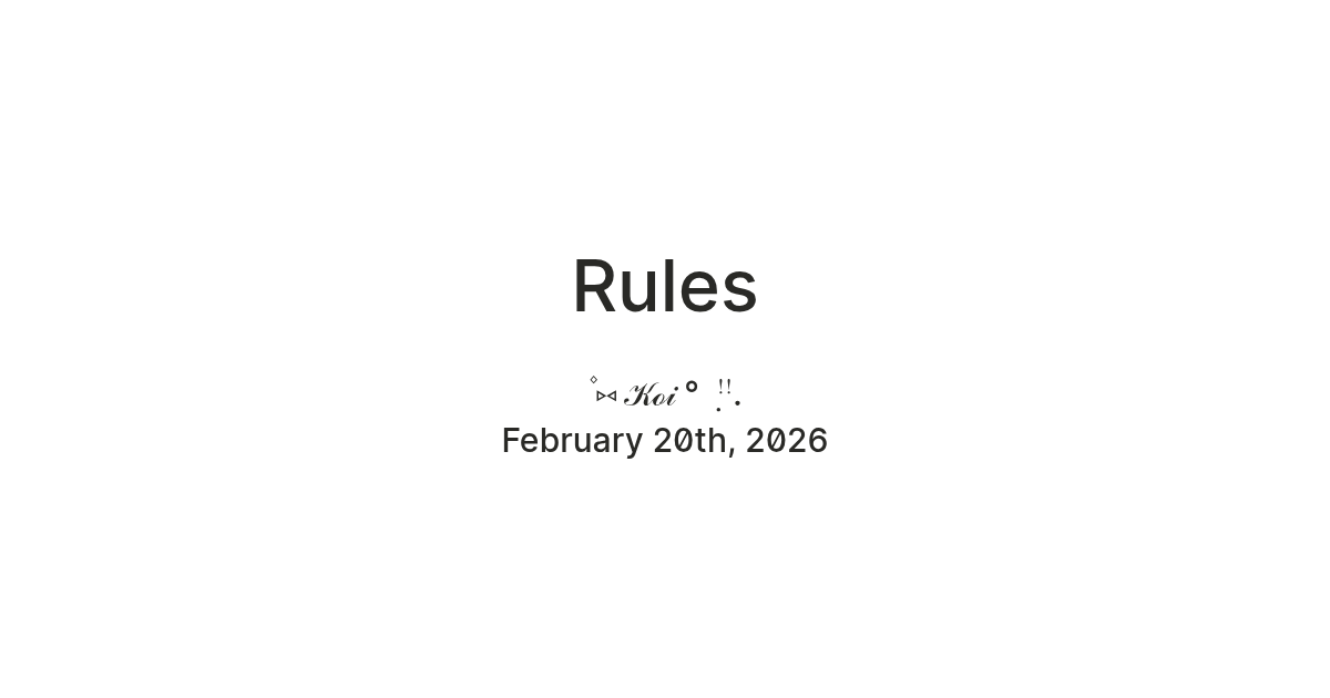 Rules — Teletype