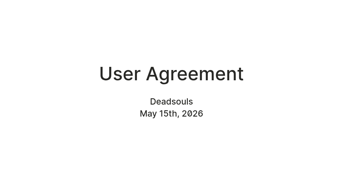 User Agreement 16.05.2026 — Teletype