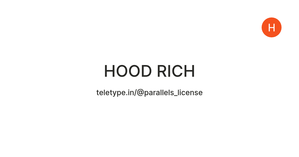 Hood Ritch Writing HOOD RICH — Teletype