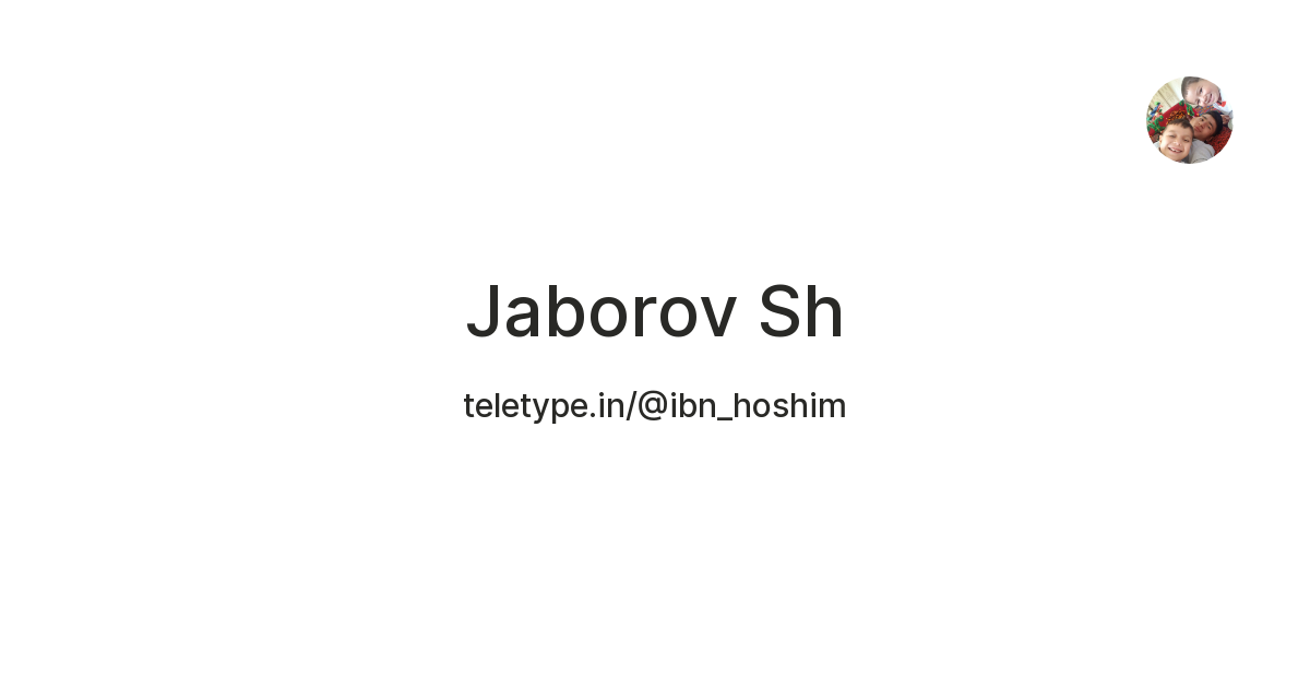 Jaborov Sh — Teletype