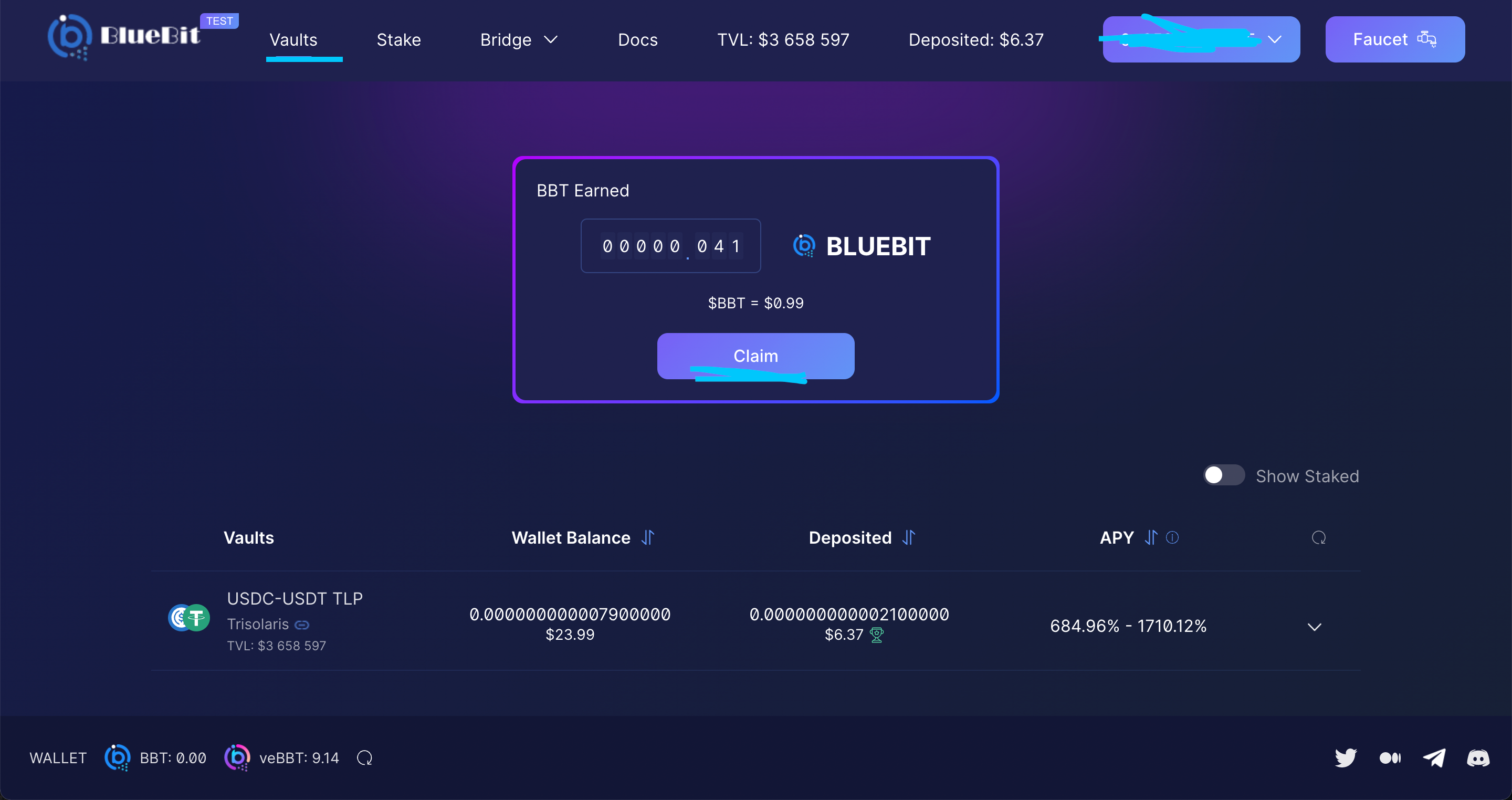 BlueBit | Testnet — Teletype