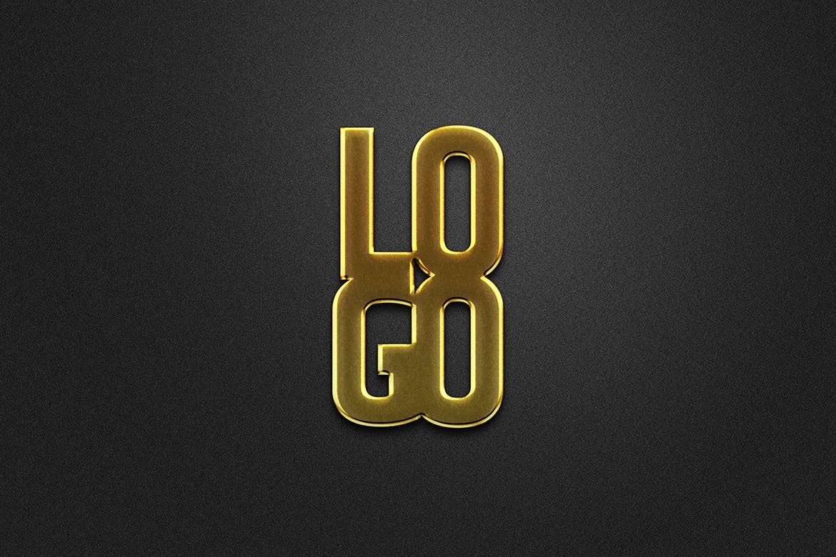 Gold & Silver Logo Mockup — Teletype