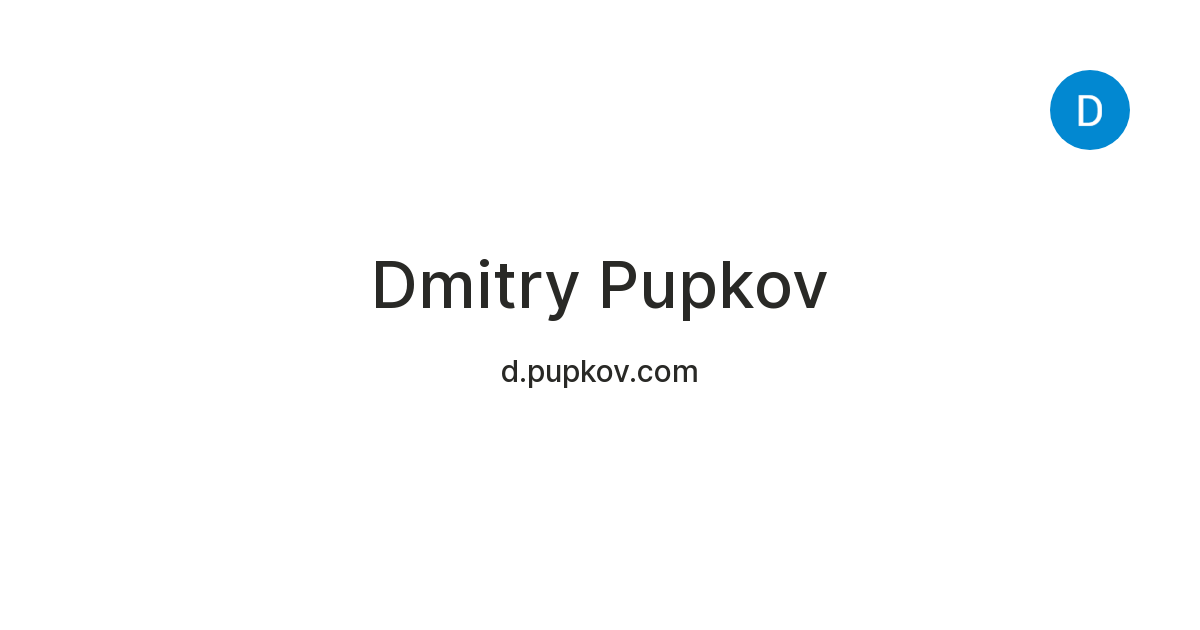 Dmitry Pupkov — Teletype