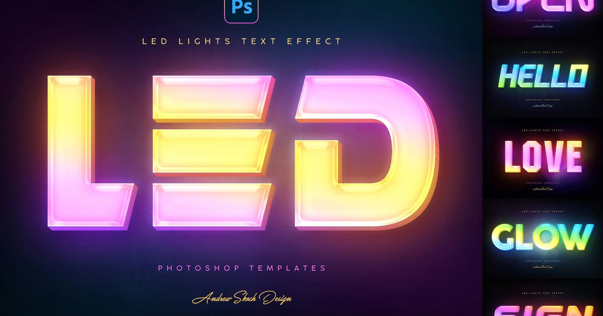 Led Lights Text Effects — Teletype