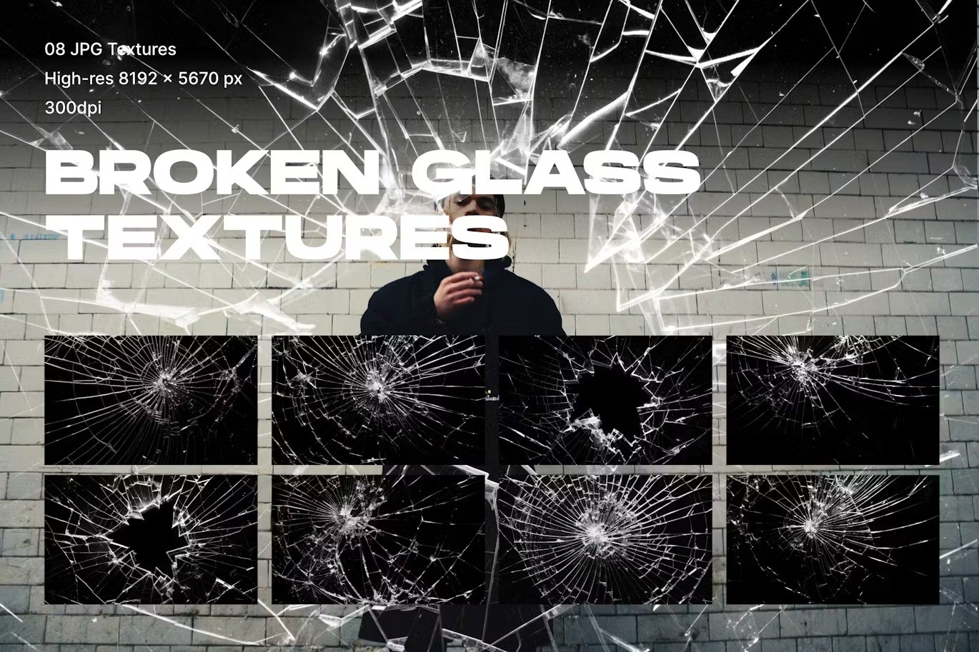 Broken Glass Textures Overlays — Teletype