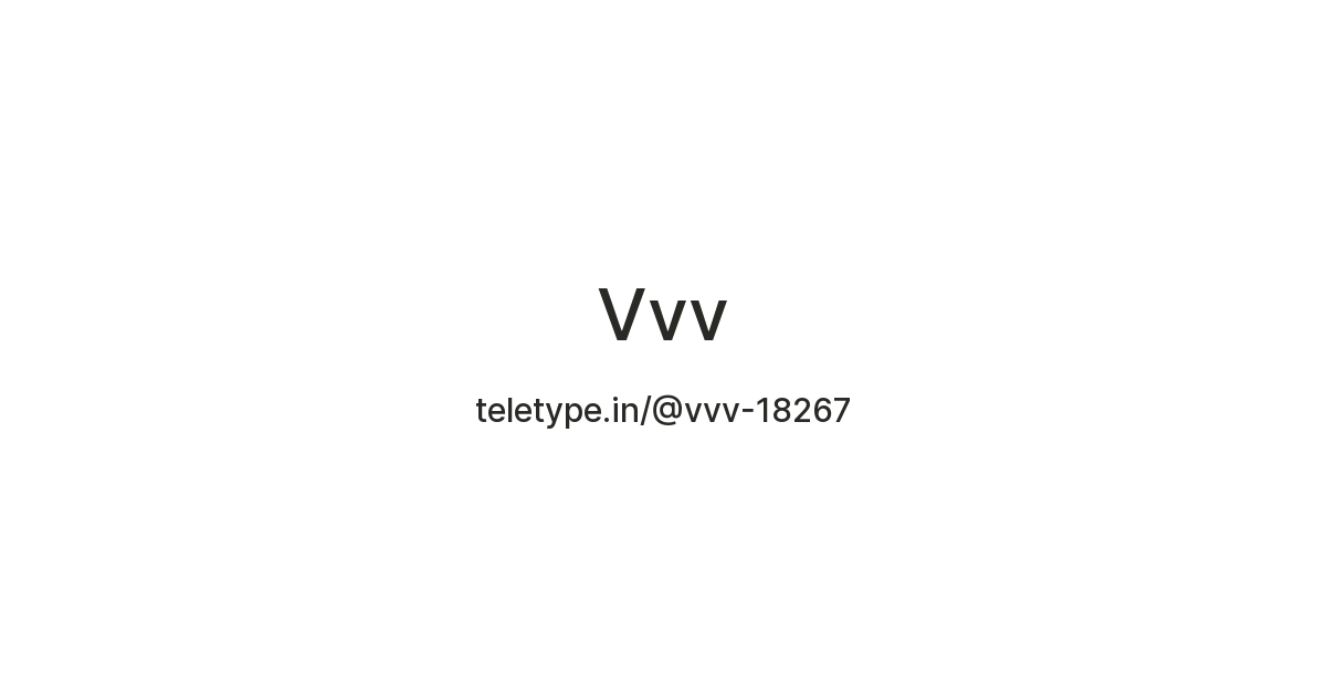 Vvv — Teletype