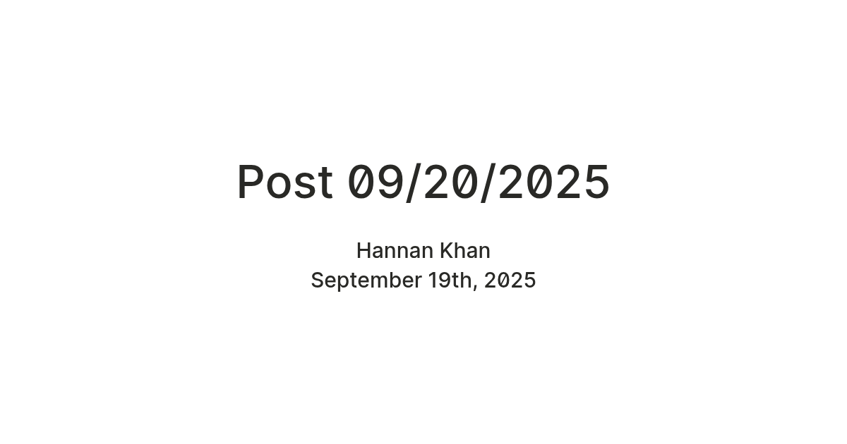 Post 09/19/2025 — Teletype
