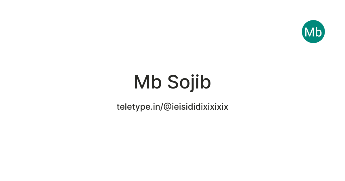 Sojib Rbl Mb Sojib — Teletype