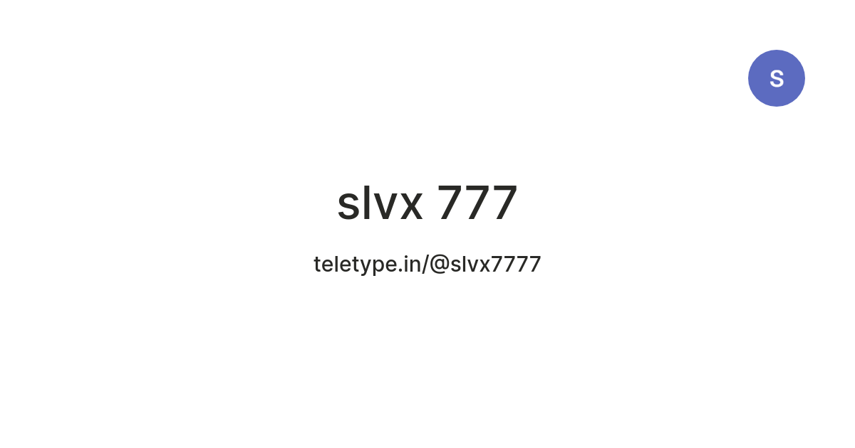 slvx 777 — Teletype