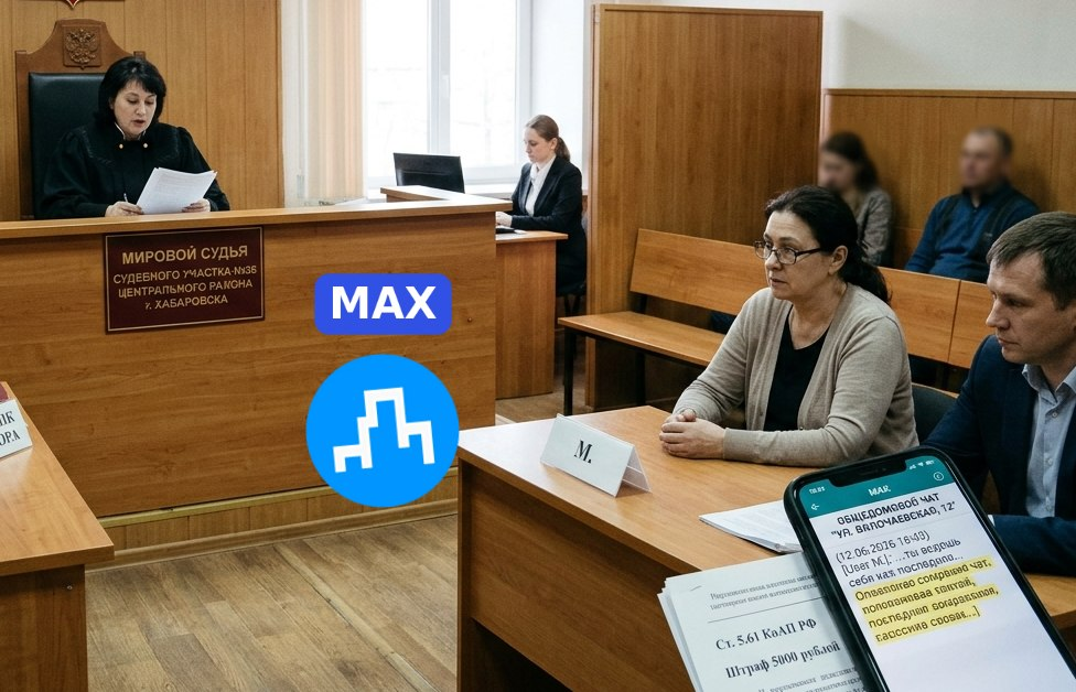 Оскорбление в общедомовом чате МАХ обернулось штрафом для хабаровчанки