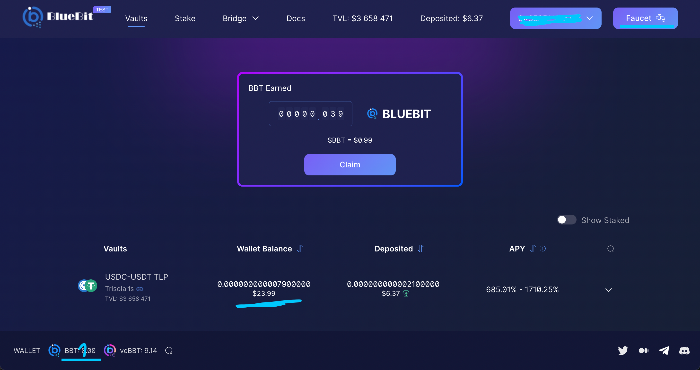BlueBit | Testnet — Teletype