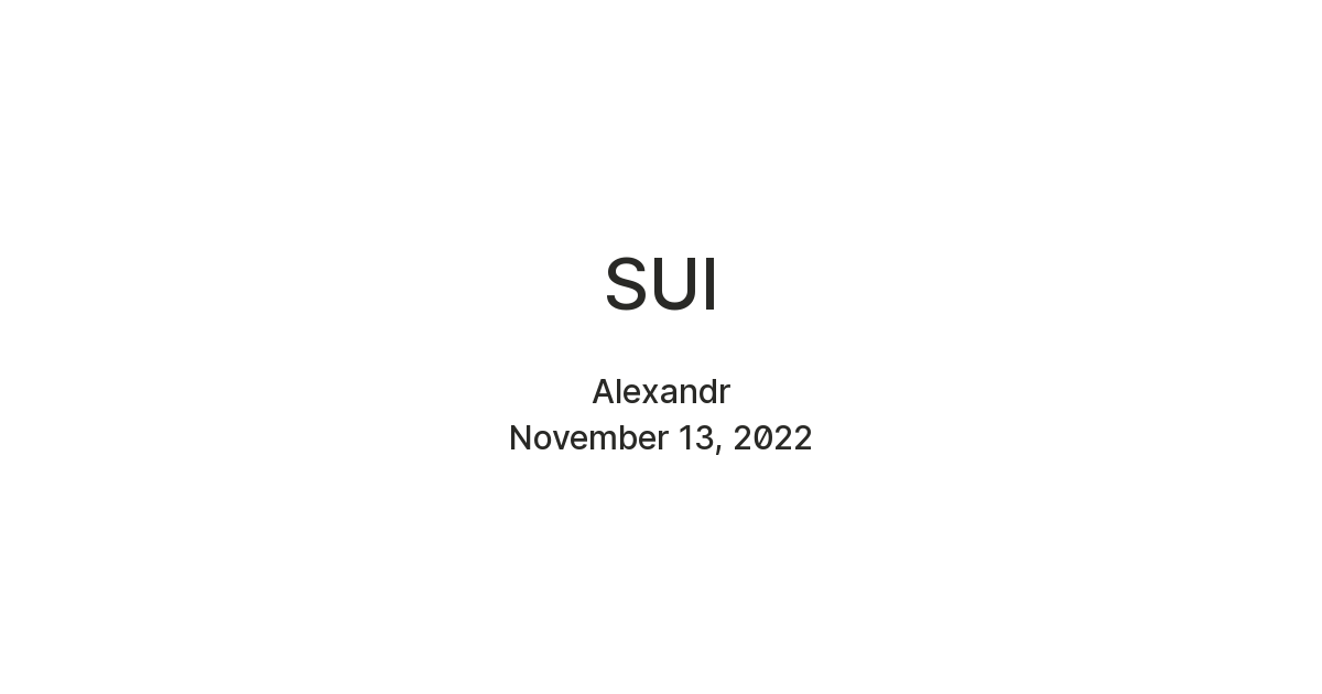 SUI — Teletype