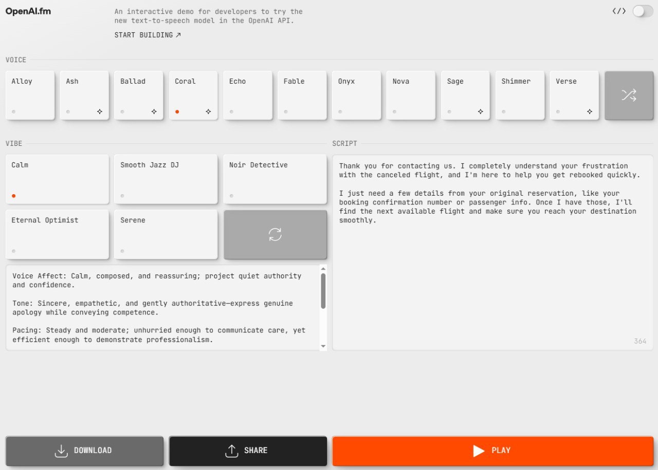 💥🆓 OpenAI запустила бесплатный сайт для озвучки любого текста. — Teletype