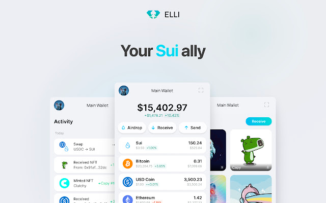 Testnet и CREW3 от кошелька Elli Wallet на Sui — Teletype