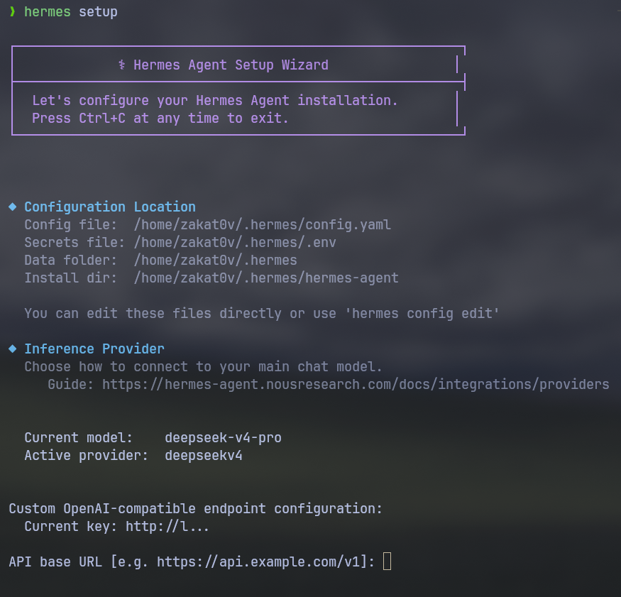 Запуск ИИ агента Hermes с бесплатным API — Teletype