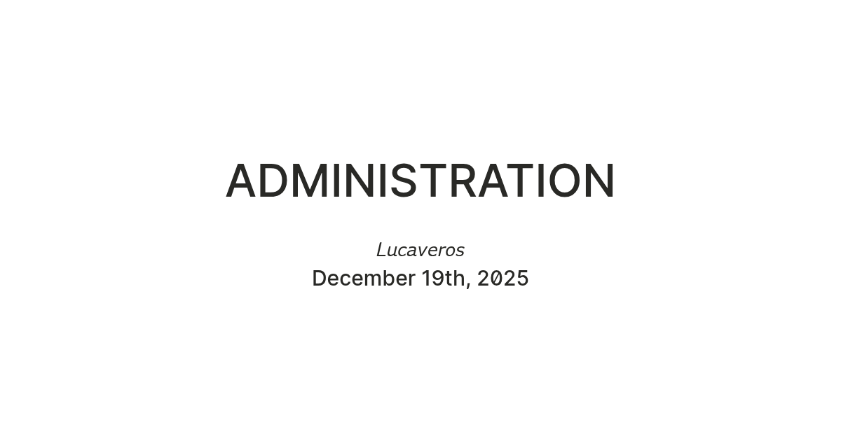 ADMINISTRATION — Teletype